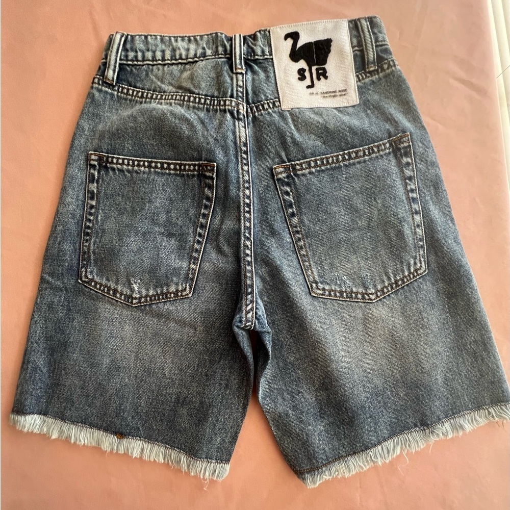 Sandrine Rose By Free People Women's Indigo Denim Shorts Size 26 NWT - Picture 3 of 3